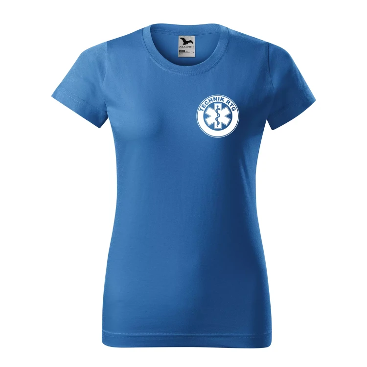 Koszulka damska BASIC 134 medyczna z krótkim rękawem z logo na sercu i plecach z nadrukiem TECHNIK RTG logo 160 gm² koszulka krótki rękaw WSZYSTKIE KOLORY (16).webp