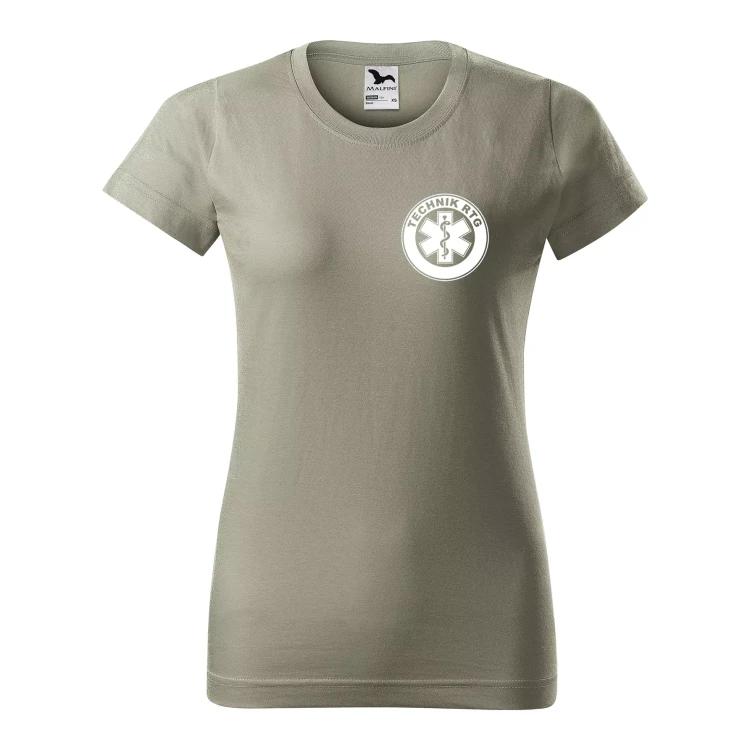 Koszulka damska BASIC 134 medyczna z krótkim rękawem z logo na sercu i plecach z nadrukiem TECHNIK RTG logo 160 gm² koszulka krótki rękaw WSZYSTKIE KOLORY (19).webp