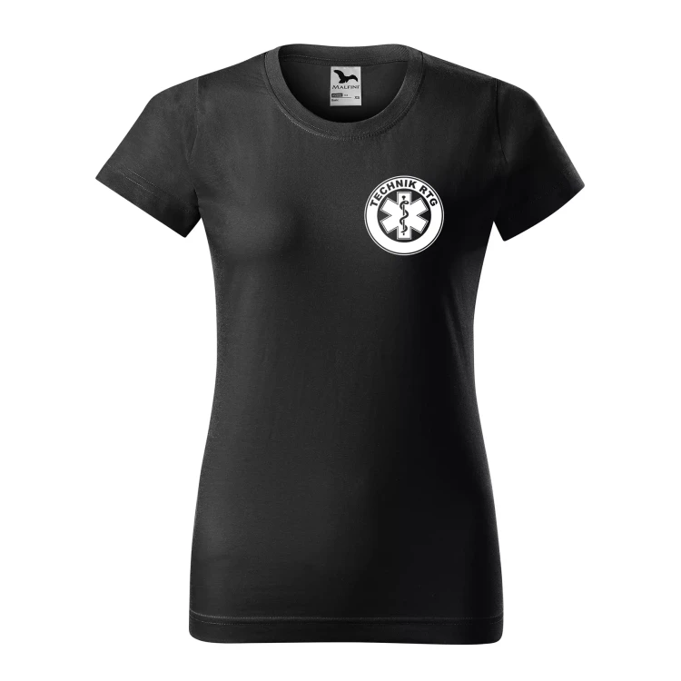 Koszulka damska BASIC 134 medyczna z krótkim rękawem z logo na sercu i plecach z nadrukiem TECHNIK RTG logo 160 gm² koszulka krótki rękaw WSZYSTKIE KOLORY (26).webp