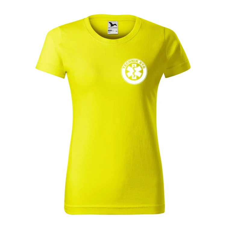 Koszulka damska BASIC 134 medyczna z krótkim rękawem z logo na sercu i plecach z nadrukiem TECHNIK RTG logo 160 gm² koszulka krótki rękaw WSZYSTKIE KOLORY (31).webp
