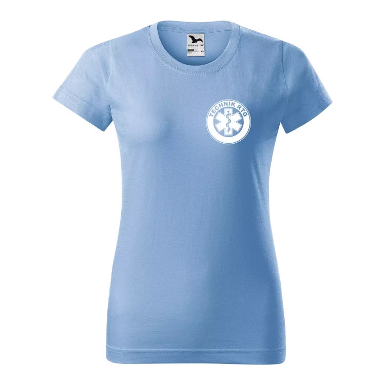 Koszulka damska BASIC 134 medyczna z krótkim rękawem z logo na sercu i plecach z nadrukiem TECHNIK RTG logo 160 gm² koszulka krótki rękaw WSZYSTKIE KOLORY (37).webp