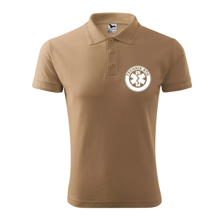 Koszulka polo męska z logo na sercu i plecach z nadrukiem TECHNIK RTG 200g Pique Polo 203 koszulka polo WSZYSTKIE KOLORY (6).webp