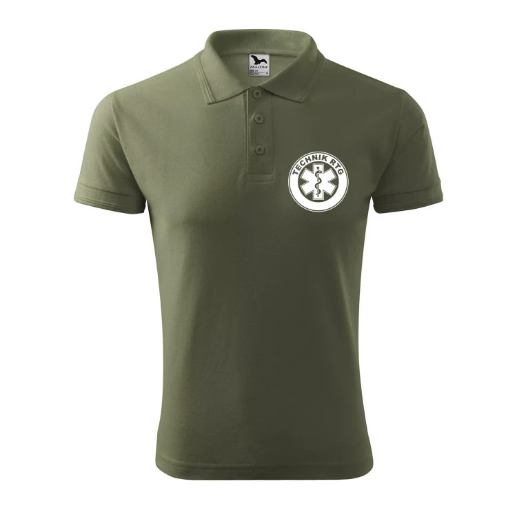 Koszulka polo męska z logo na sercu i plecach z nadrukiem TECHNIK RTG 200g Pique Polo 203 koszulka polo WSZYSTKIE KOLORY (11).webp