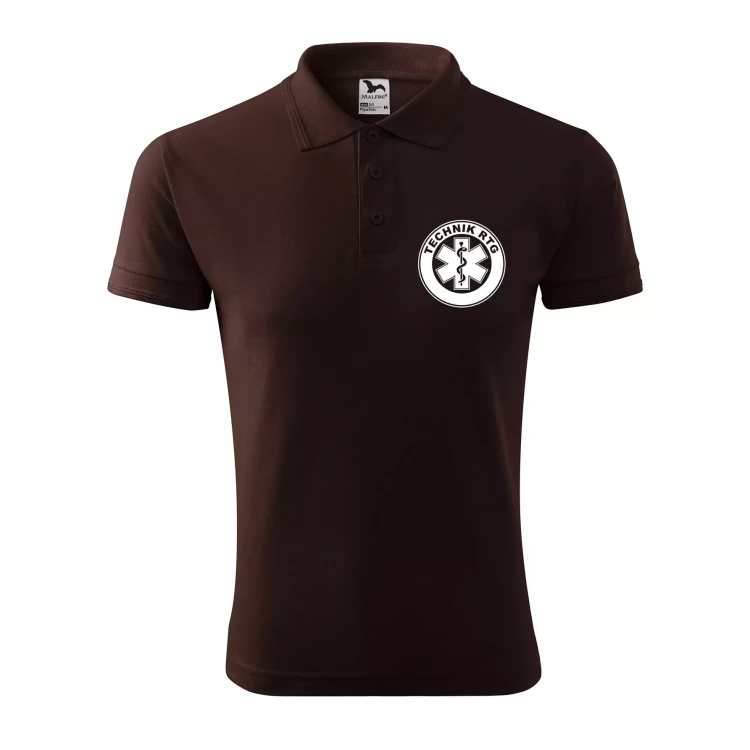 Koszulka polo męska z logo na sercu i plecach z nadrukiem TECHNIK RTG 200g Pique Polo 203 koszulka polo WSZYSTKIE KOLORY (12).webp