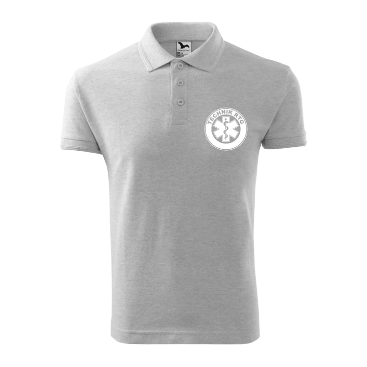 Koszulka polo męska z logo na sercu i plecach z nadrukiem TECHNIK RTG 200g Pique Polo 203 koszulka polo WSZYSTKIE KOLORY (13).webp