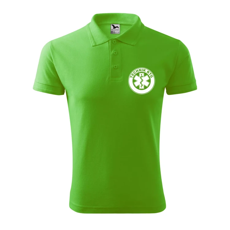 Koszulka polo męska z logo na sercu i plecach z nadrukiem TECHNIK RTG 200g Pique Polo 203 koszulka polo WSZYSTKIE KOLORY (15).webp