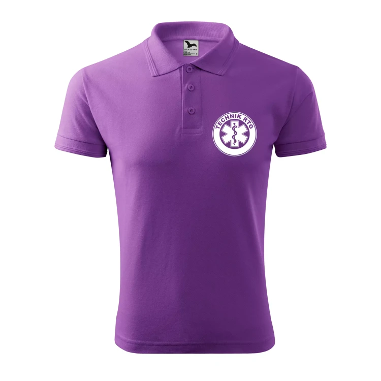 Koszulka polo męska z logo na sercu i plecach z nadrukiem TECHNIK RTG 200g Pique Polo 203 koszulka polo WSZYSTKIE KOLORY (17).webp