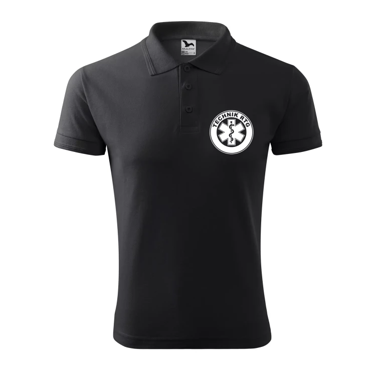 Koszulka polo męska z logo na sercu i plecach z nadrukiem TECHNIK RTG 200g Pique Polo 203 koszulka polo WSZYSTKIE KOLORY (18).webp