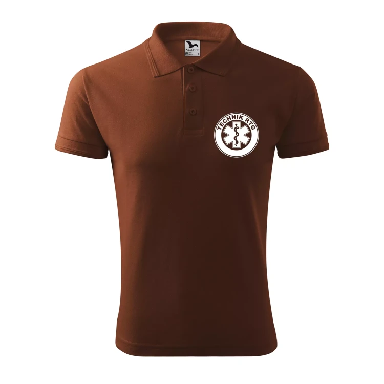 Koszulka polo męska z logo na sercu i plecach z nadrukiem TECHNIK RTG 200g Pique Polo 203 koszulka polo WSZYSTKIE KOLORY (21).webp