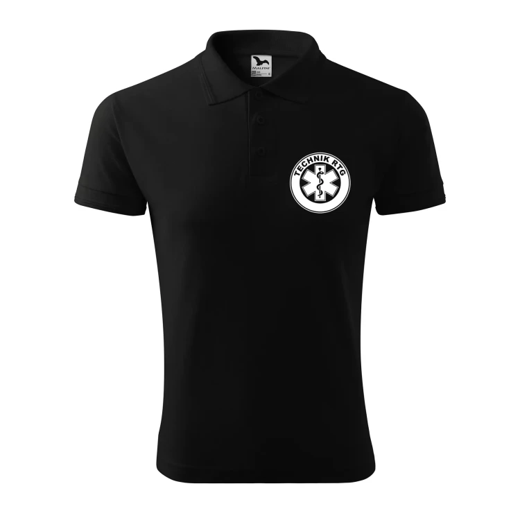 Koszulka polo męska z logo na sercu i plecach z nadrukiem TECHNIK RTG 200g Pique Polo 203 koszulka polo WSZYSTKIE KOLORY (22).webp