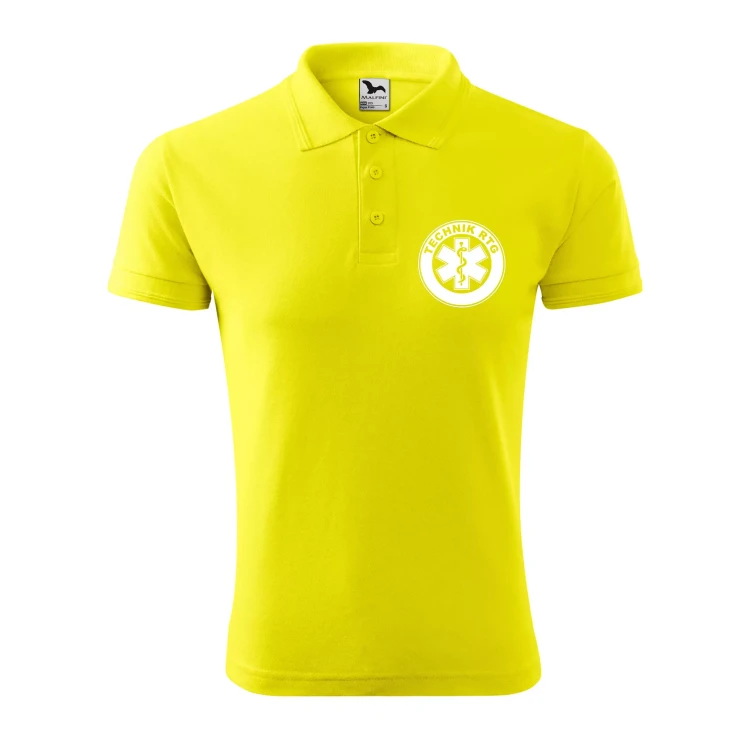 Koszulka polo męska z logo na sercu i plecach z nadrukiem TECHNIK RTG 200g Pique Polo 203 koszulka polo WSZYSTKIE KOLORY (23).webp