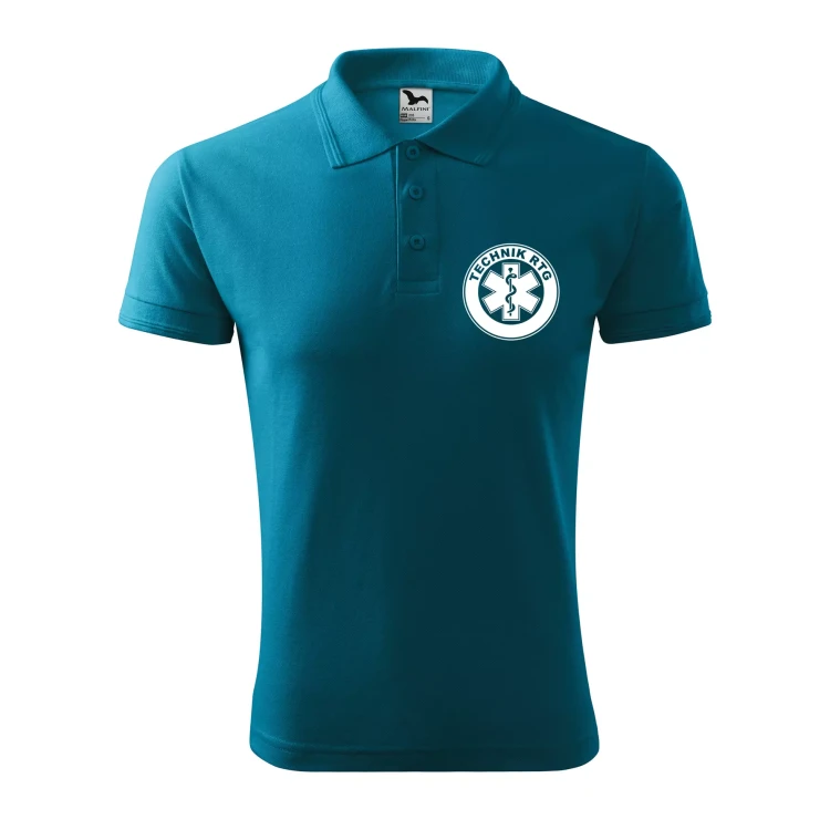 Koszulka polo męska z logo na sercu i plecach z nadrukiem TECHNIK RTG 200g Pique Polo 203 koszulka polo WSZYSTKIE KOLORY (24).webp