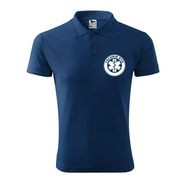 Koszulka polo męska z logo na sercu i plecach z nadrukiem TECHNIK RTG 200g Pique Polo 203 koszulka polo WSZYSTKIE KOLORY (27).webp