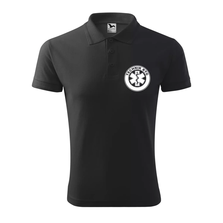 Koszulka polo męska z logo na sercu i plecach z nadrukiem TECHNIK RTG 200g Pique Polo 203 koszulka polo WSZYSTKIE KOLORY (31).webp