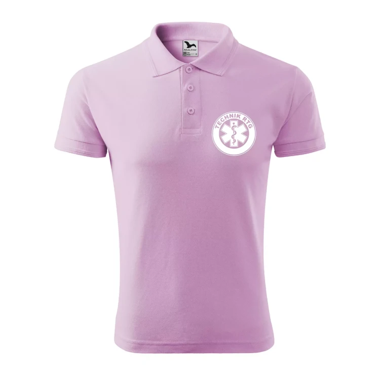 Koszulka polo męska z logo na sercu i plecach z nadrukiem TECHNIK RTG 200g Pique Polo 203 koszulka polo WSZYSTKIE KOLORY (32).webp