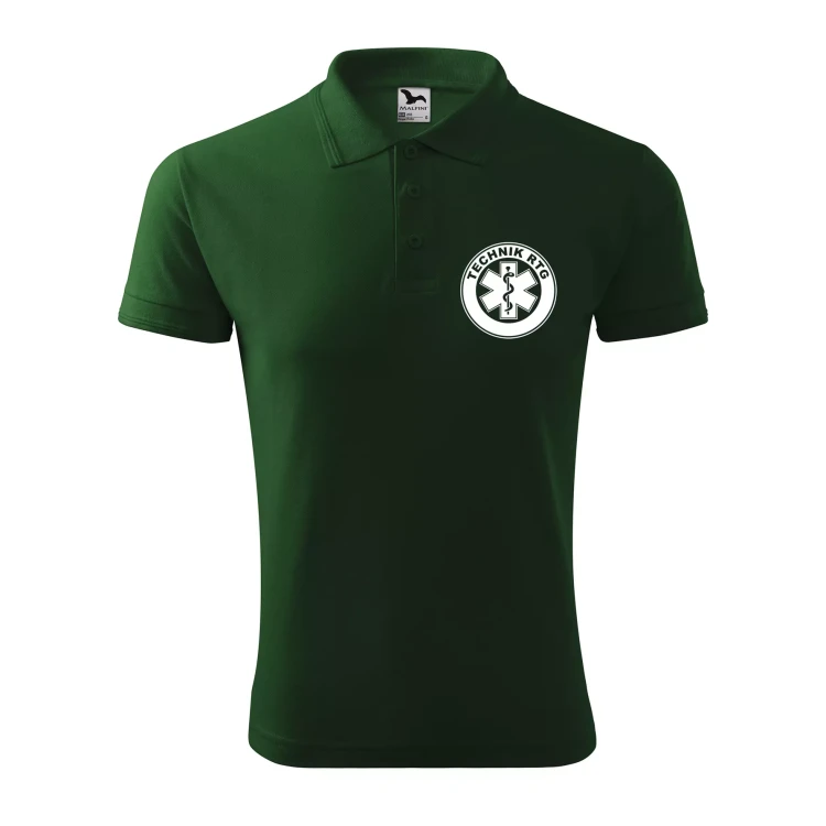 Koszulka polo męska z logo na sercu i plecach z nadrukiem TECHNIK RTG 200g Pique Polo 203 koszulka polo WSZYSTKIE KOLORY (3).webp