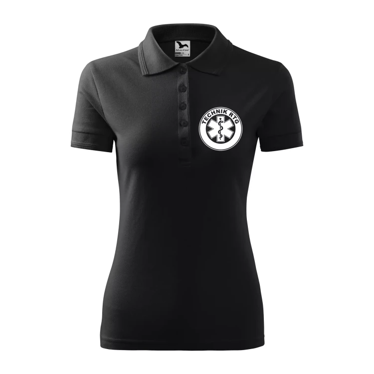 Koszulka damska polo z logo na sercu i plecach z nadrukiem TECHNIK RTG logo firmy 200 gm² Pique Polo 210 koszulka polo WSZYSTKIE KOLORY (18).webp