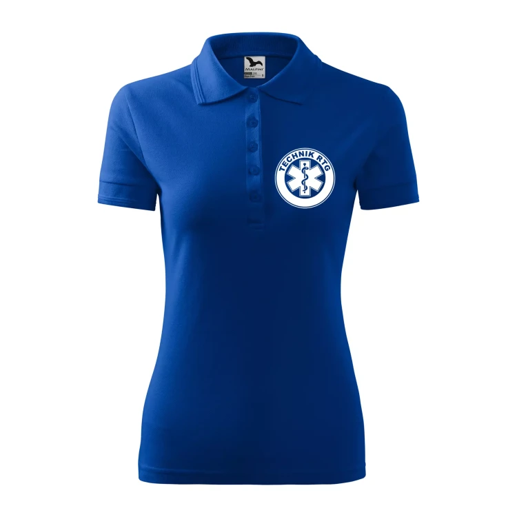 Koszulka damska polo z logo na sercu i plecach z nadrukiem TECHNIK RTG logo firmy 200 gm² Pique Polo 210 koszulka polo WSZYSTKIE KOLORY (24).webp