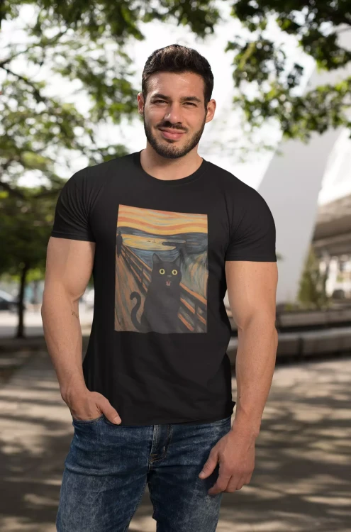 KOSZULKA ZABAWNA NA KAŻDĄ OKAZJE KOT KRZYK (4).webp