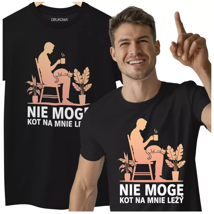 KOSZULKA ZABAWNA NA KAŻDĄ OKAZJE Z NAPISEM NIE MOGĘ KOT NA MNIE LEŻY.  (1).webp