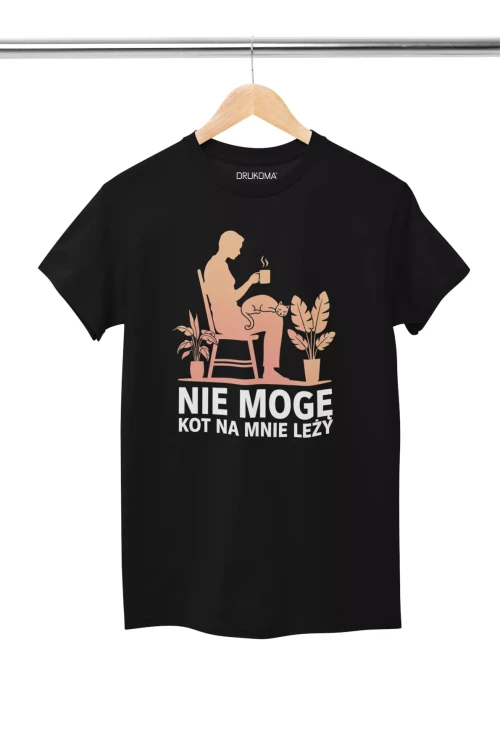 KOSZULKA ZABAWNA NA KAŻDĄ OKAZJE Z NAPISEM NIE MOGĘ KOT NA MNIE LEŻY.  (3).webp
