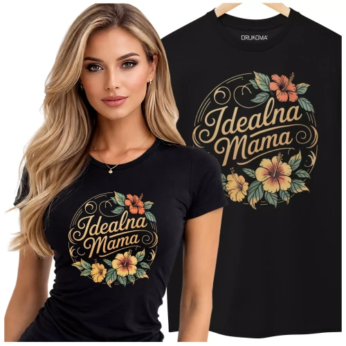 KOSZULKA dla Mamy na Dzień Matki z napisem IDEALNA MAMA (2).webp