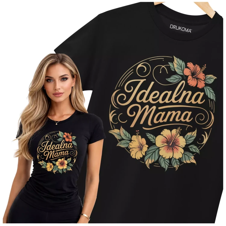 KOSZULKA dla Mamy na Dzień Matki z napisem IDEALNA MAMA (3).webp
