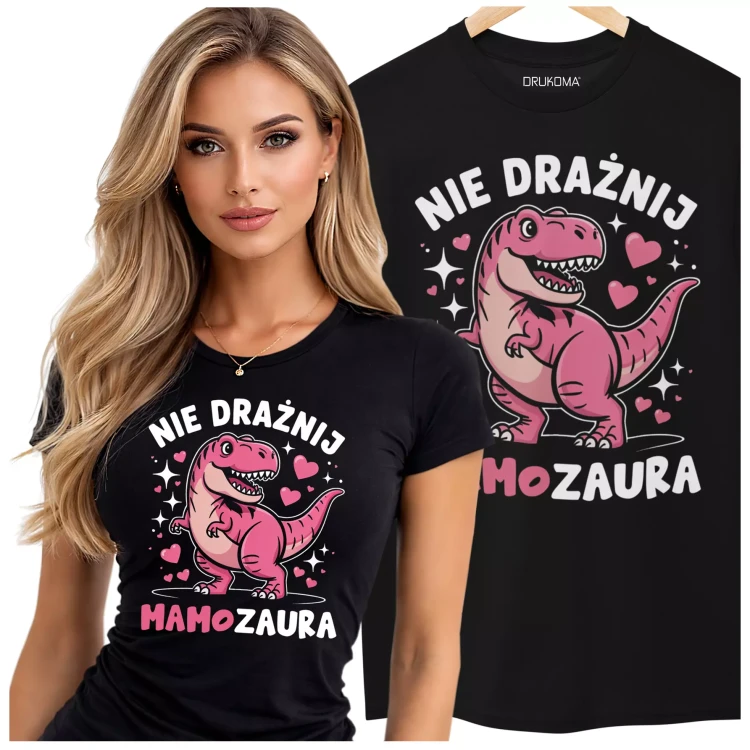 KOSZULKA dla Mamy na Dzień Matki z napisem NIE DRAŻNIJ MAMOZAURA  (1).webp