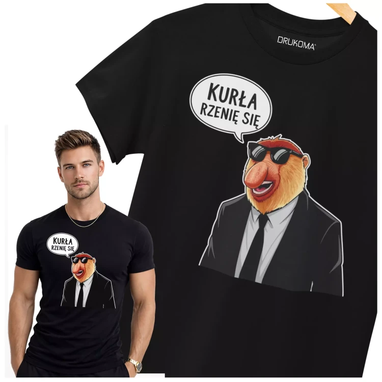 Koszulka na wieczór kawalerski modny prezent dla przyszłej Pary Młodej z napisem KURŁA RZENIĘ SIĘ (1).webp