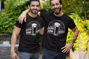 Koszulka na wieczór kawalerski modny prezent dla przyszłej Pary Młodej z napisem EKIPA PANA MŁODEGO.  (2).webp