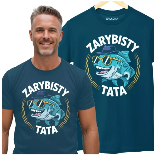 KOSZULKA dla Taty na Dzień Ojca z napisem ZARYBISTY TATA (2).webp