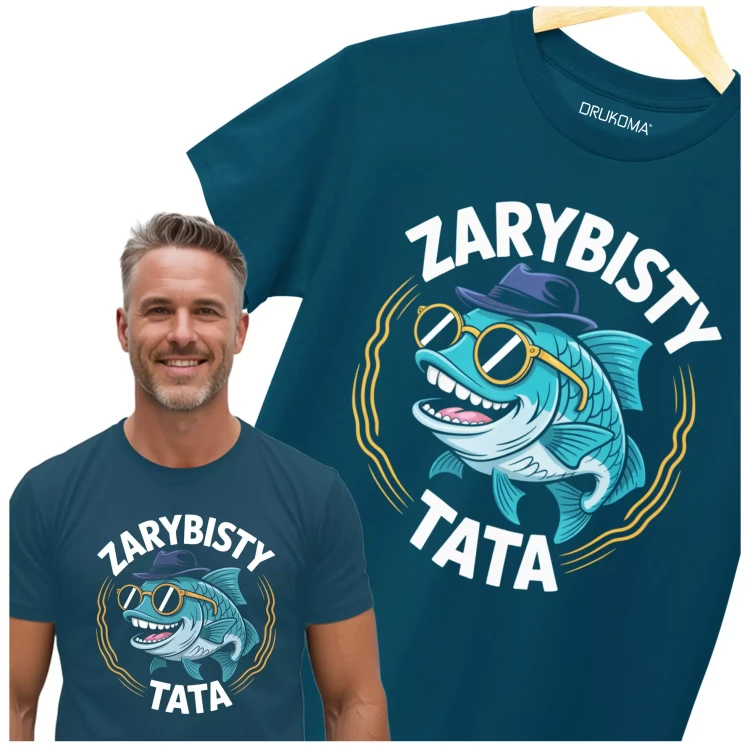 KOSZULKA dla Taty na Dzień Ojca z napisem ZARYBISTY TATA (3).webp