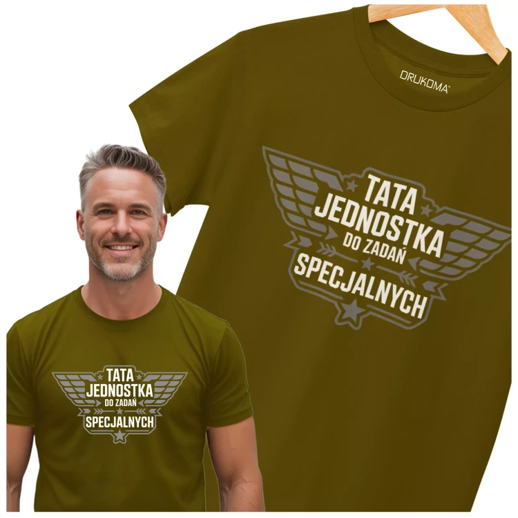 KOSZULKA dla Taty na Dzień Ojca z napisem TATA JEDNOSTKA DO ZADAŃ SPECJALNYCH (1).webp