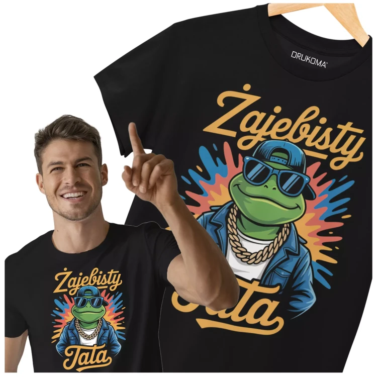 KOSZULKA dla Taty na Dzień Ojca z napisem ŻAJEBISTY TATA (4).webp