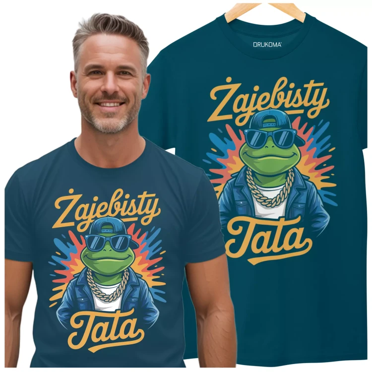KOSZULKA dla Taty na Dzień Ojca z napisem ŻAJEBISTY TATA (3).webp