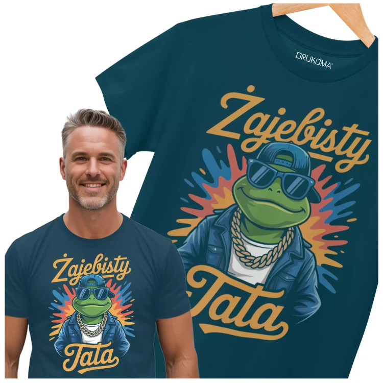 KOSZULKA dla Taty na Dzień Ojca z napisem ŻAJEBISTY TATA (1).webp