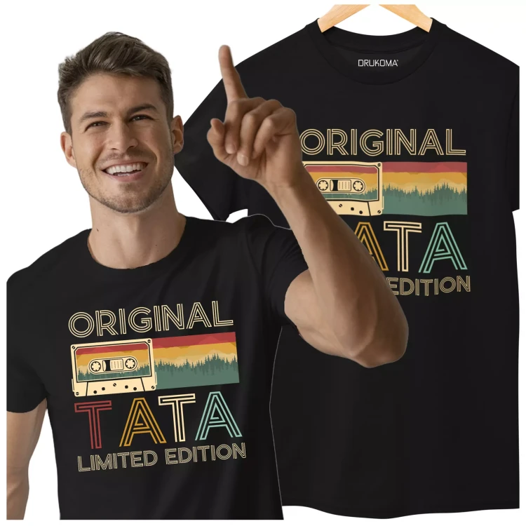 KOSZULKA dla Taty na Dzień Ojca z napisem ORIGINAL TATA LIMITED EDITION (2).webp