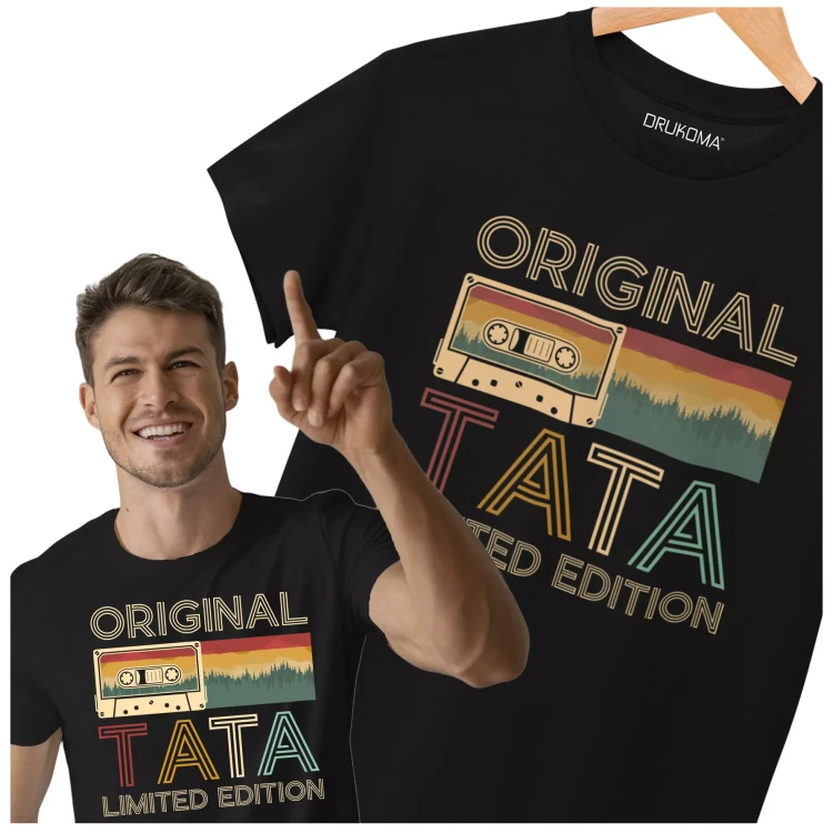 KOSZULKA dla Taty na Dzień Ojca z napisem ORIGINAL TATA LIMITED EDITION (1).webp