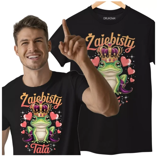 KOSZULKA dla Taty na Dzień Ojca z napisem ŻAJEBISTY TATA (2).webp