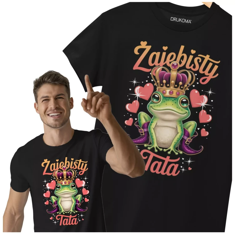 KOSZULKA dla Taty na Dzień Ojca z napisem ŻAJEBISTY TATA (1).webp