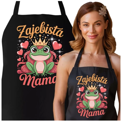 FARTUCH NA DZIEŃ MATKI dla mamy PREZENT Z NAPISEM ŻAJEBISTA MAMA (2).webp