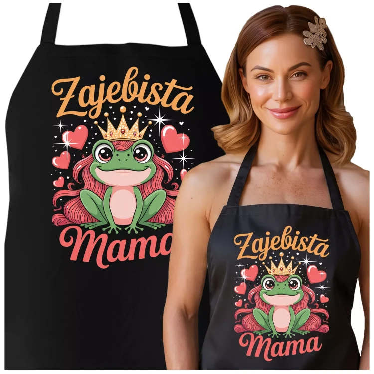 FARTUCH NA DZIEŃ MATKI dla mamy PREZENT Z NAPISEM ŻAJEBISTA MAMA (2).webp