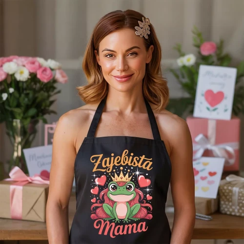 FARTUCH NA DZIEŃ MATKI dla mamy PREZENT Z NAPISEM ŻAJEBISTA MAMA (1).webp