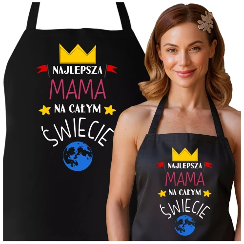 FARTUCH NA DZIEŃ MATKI dla mamy PREZENT Z NAPISEM Najlepsza mama na całym świecie (2).webp