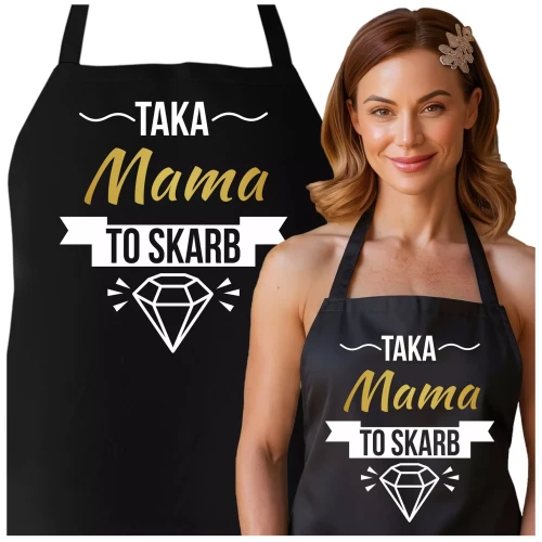 FARTUCH NA DZIEŃ MATKI dla mamy PREZENT Z NAPISEM TAK MAMA TO SKARB  (2).webp