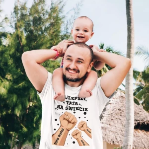 KOSZULKA dla Taty na Dzień Ojca z napisem NAJLEPSZY TATA NA ŚWIECIE + IMIONA DZIECI (4).webp