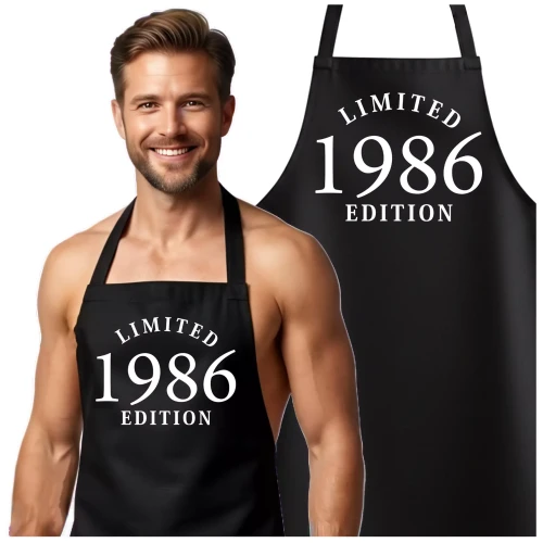 Fartuch na 40 urodziny prezent urodzinowy Limited edition 1986 (2).webp