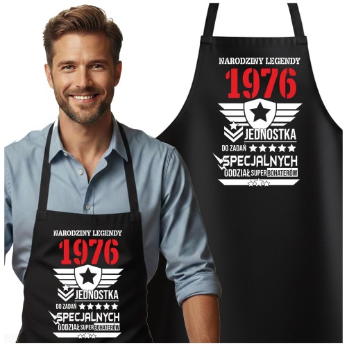 Fartuch na 50 urodziny prezent urodzinowy z napisem Narodziny Legendy 1976 jednostka do zadań specjalnych  (2).jpg
