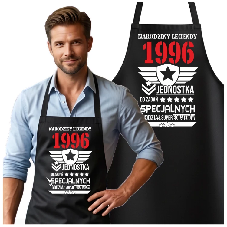 Fartuch na 30 urodziny prezent urodzinowy z napisem Narodziny Legendy 1996 jednostka do zadań specjalnych (2).jpg