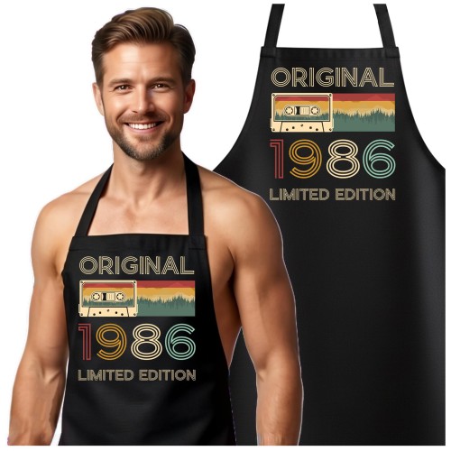 Fartuch na 40 urodziny prezent urodzinowy z napisem ORIGINAL 1986 LIMITED EDITION (2).jpg